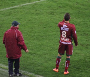 Zulte Waregem's Thorgan Hazard - showing he's not just Eden's brother