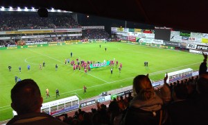 Zulte Waregem thank their fans after defeating Club Brugge last Thursday